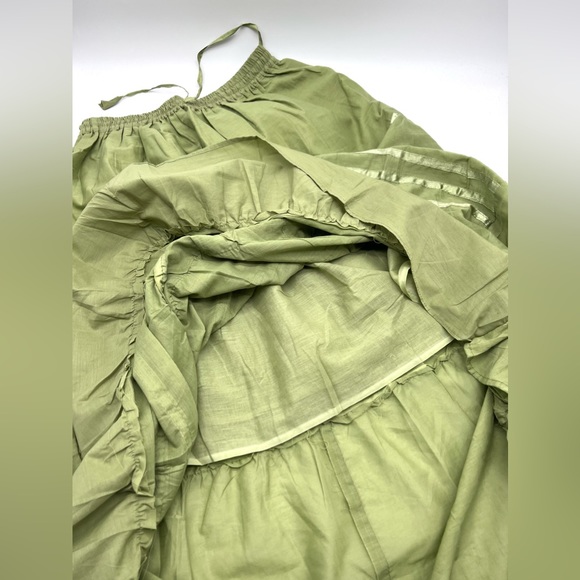 Cottagecore Long Skirt Olive Green - Picture 6 of 13